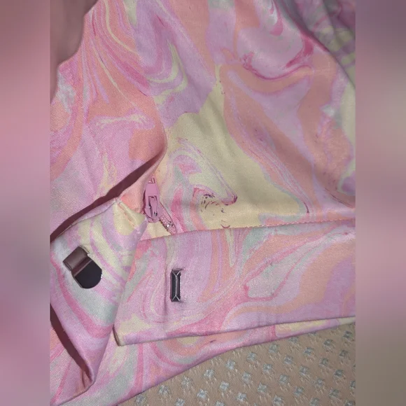 Zara Retro Womens Flare Pants With Flowers & Split Bottom Size Medium New No Tag - Picture 9 of 16